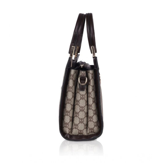 indoraa Women's Faux Leather Printed Handbag (Coffee)