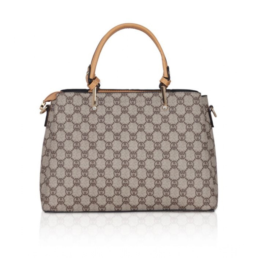 indoraa Women's Faux Leather Printed Handbag (Camel)