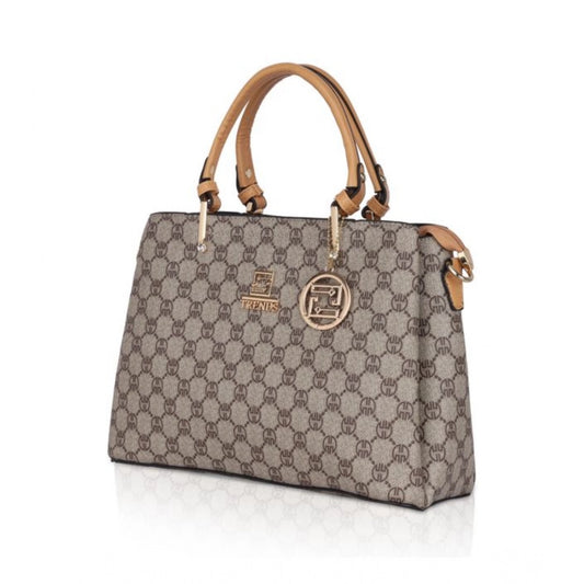 indoraa Women's Faux Leather Printed Handbag (Camel)