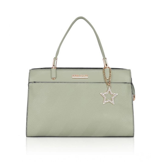 indoraa Women's Faux Leather Textured Adjustable Long Belt Handbag (Green)