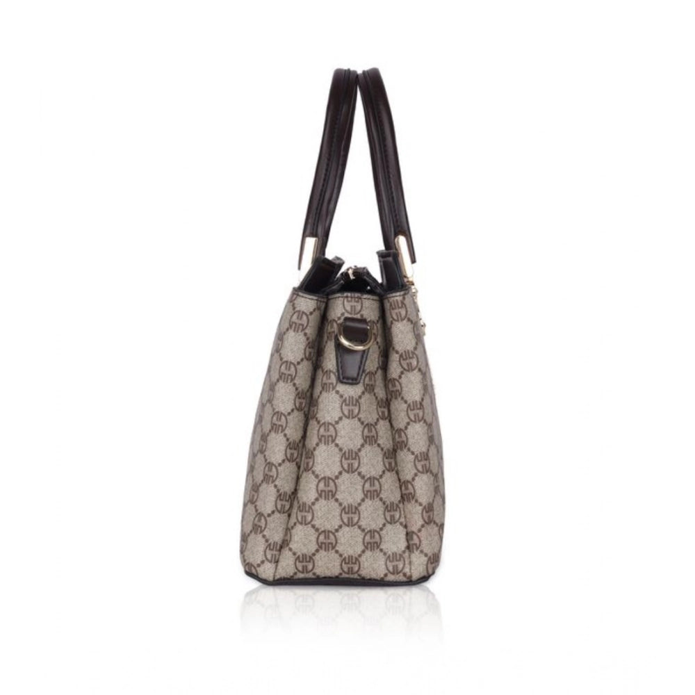 indoraa Women's Faux Leather Printed Handbag (Coffee)