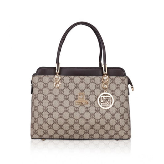 indoraa Women's Faux Leather Printed Handbag (Coffee)