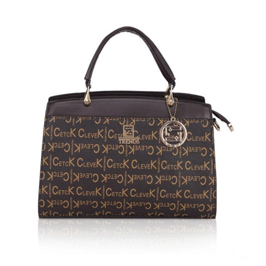 indoraa Women's Faux Leather Printed Handbag (Coffee)