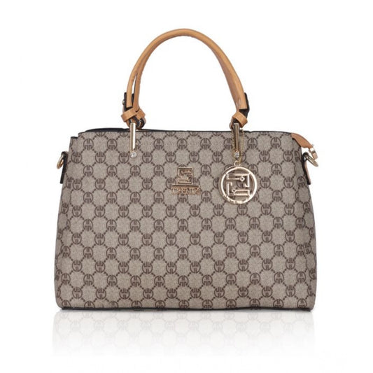 indoraa Women's Faux Leather Printed Handbag (Camel)