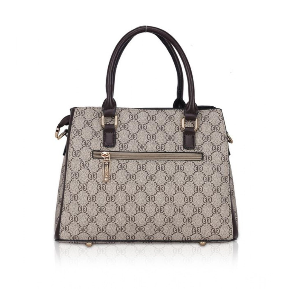 indoraa Women's Faux Leather Printed Handbag (Coffee)