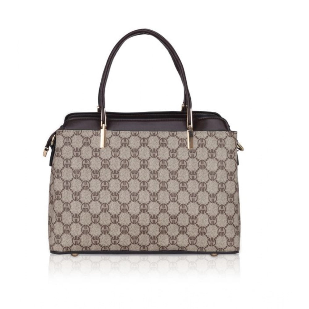 indoraa Women's Faux Leather Printed Handbag (Coffee)