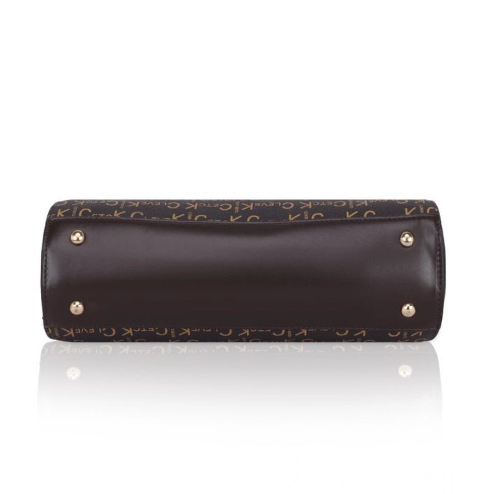 indoraa Women's Faux Leather Printed Handbag (Coffee)