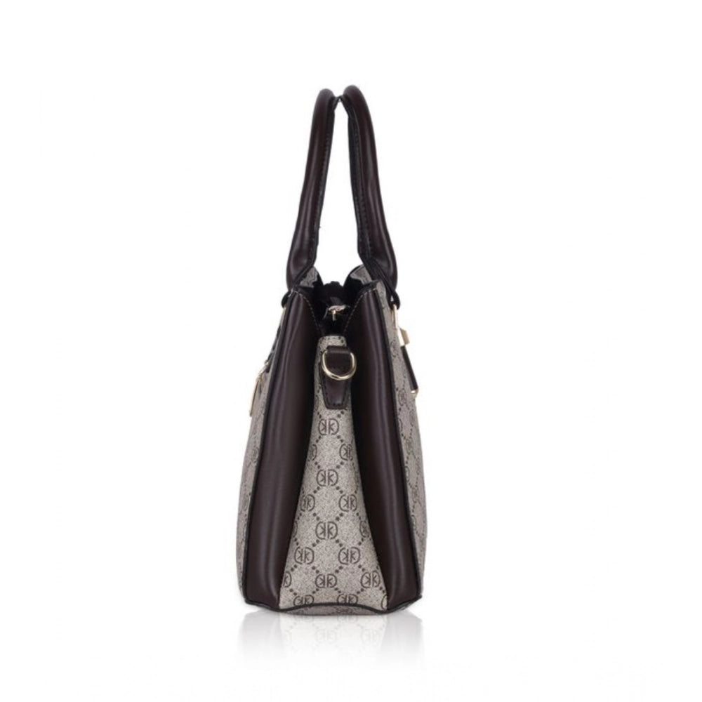 indoraa Women's Faux Leather Printed Handbag (Coffee)