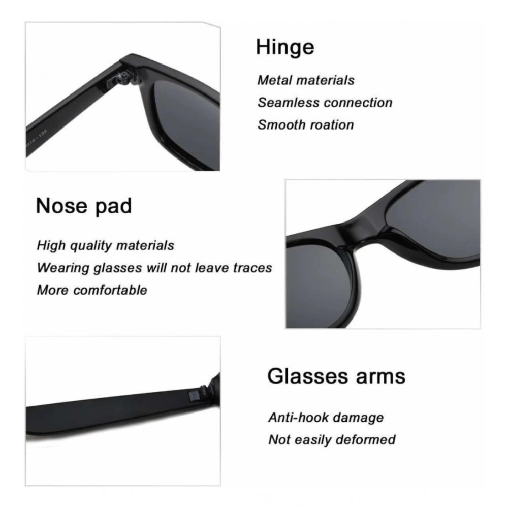 indoraa Pack Of 2 Classic Unisex UV400 Protection Sunglasses (MultiColor)