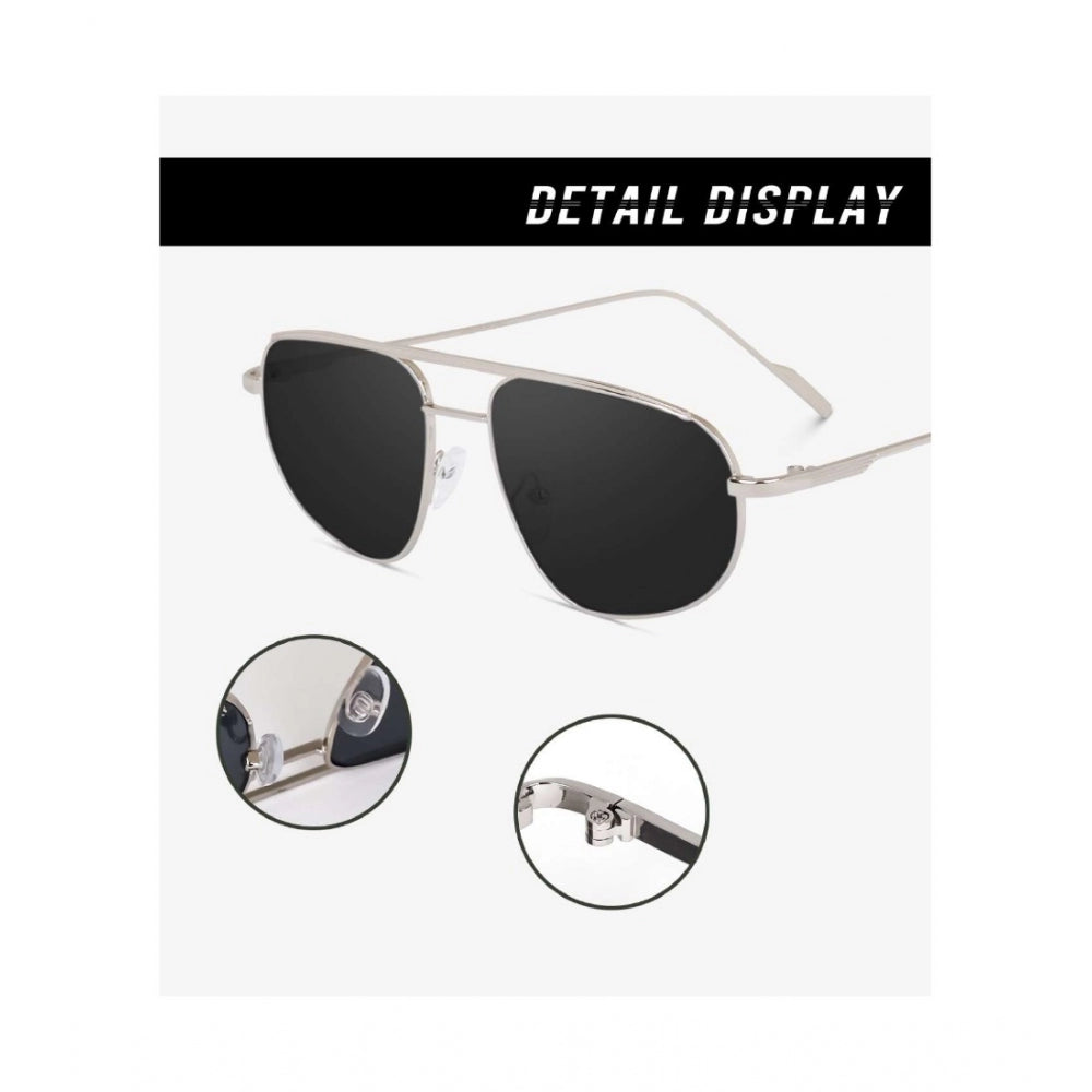 indoraa Classic Unisex UV400 Protection Sunglasses (Silver)