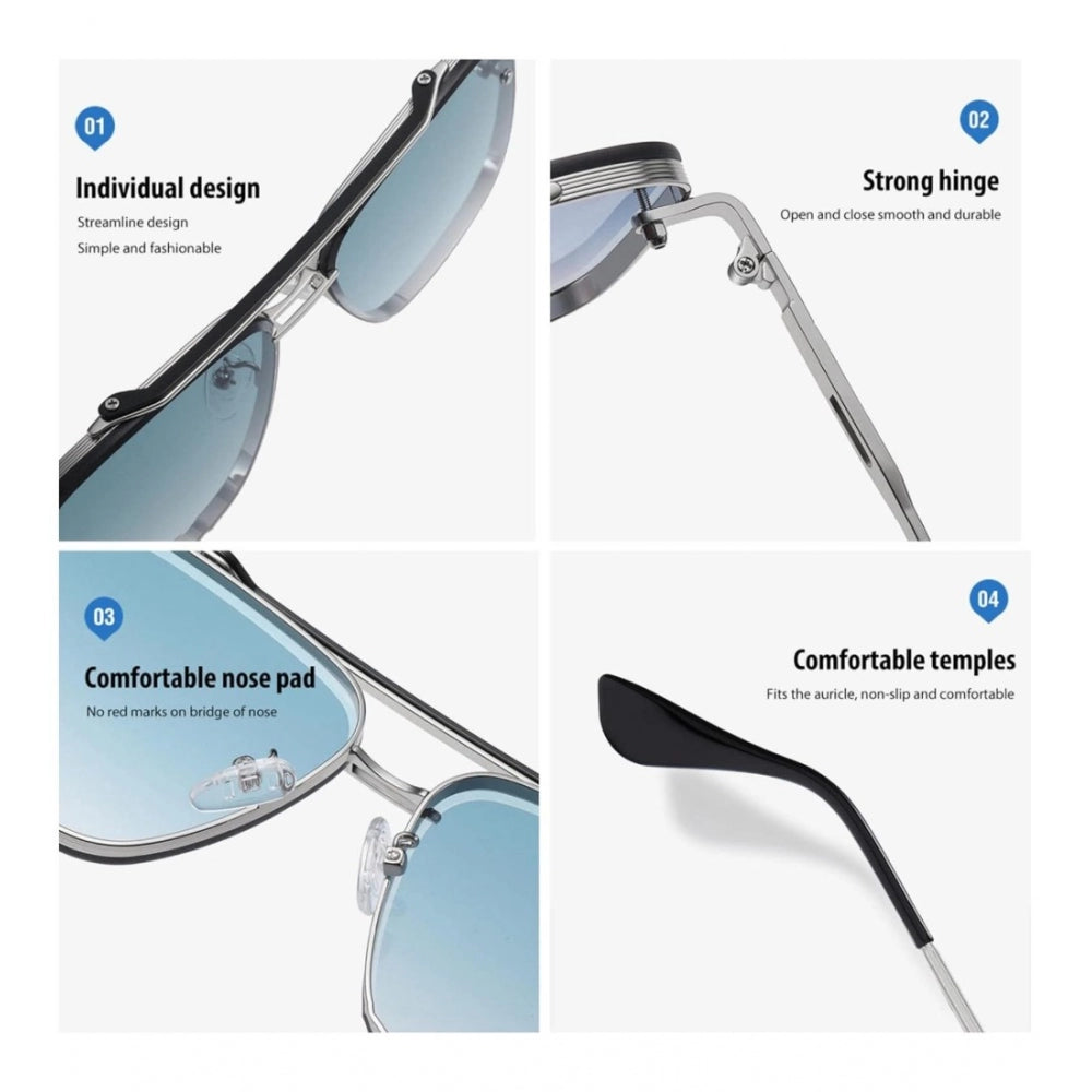 indoraa Classic Unisex UV400 Protection Sunglasses (Blue)