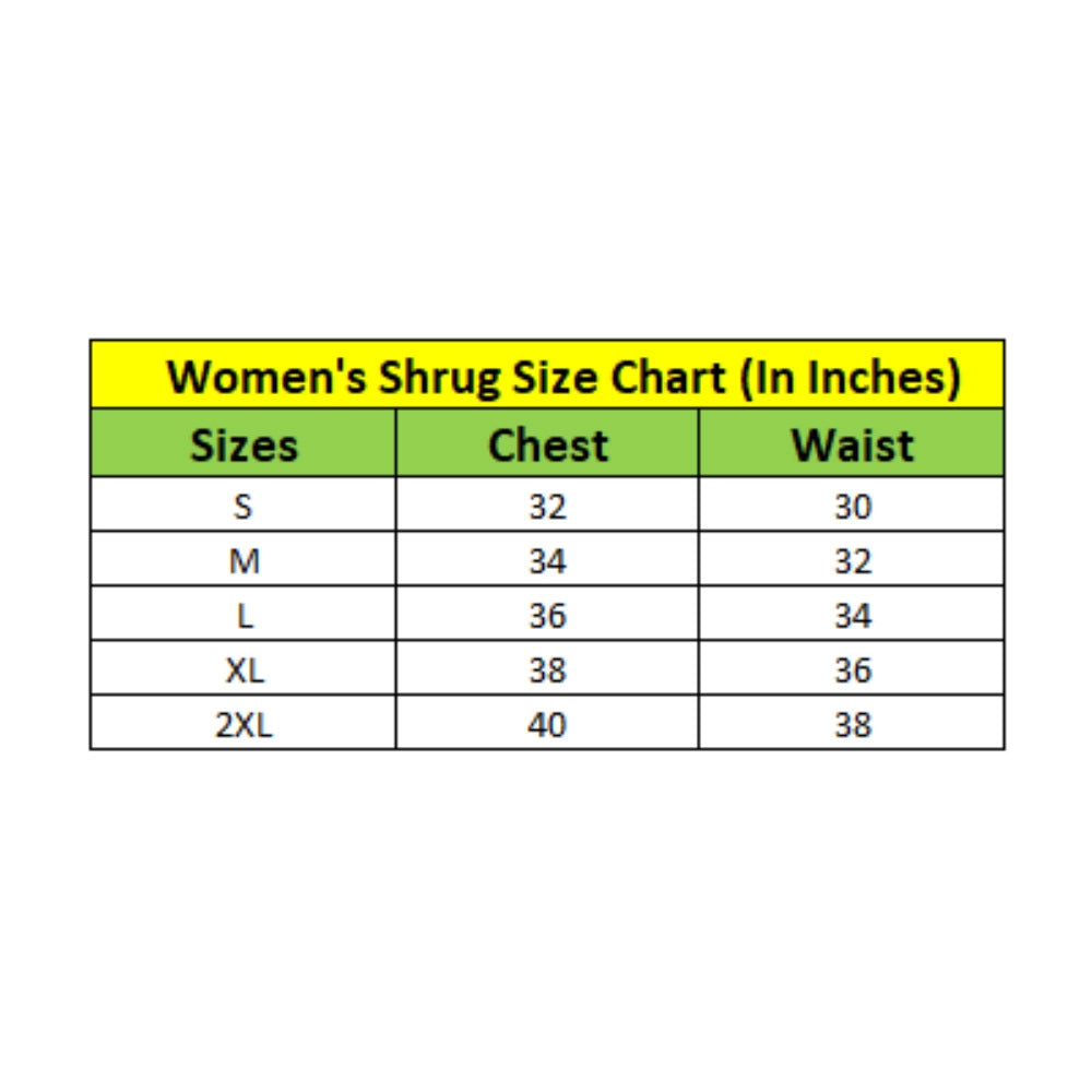 Indoraa Women's Polyester Printed Short Sleeve Shrug (Black)
