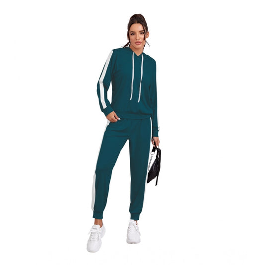 Indoraa Women's Knitting stretchable Solid Hooded Neck Full Sleeve Track Suit (Morpich)