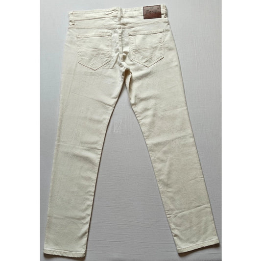 Indoraa Men's Cotton Blended Solid Classic Fit Jeans (Beige)