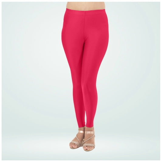 Indoraa Women's Cotton Blended Solid Shimmer Ankle leggings (Rani)