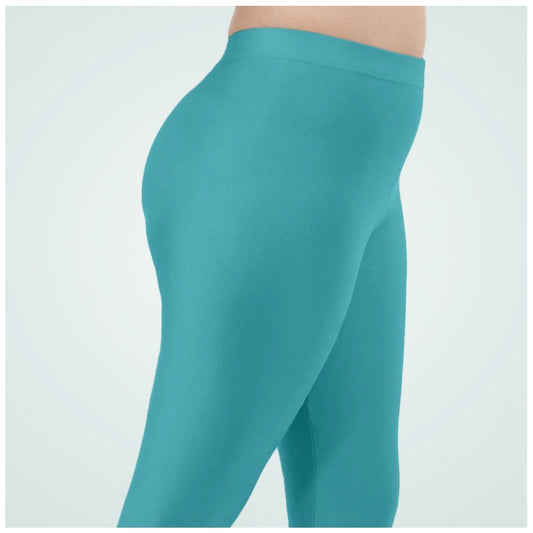 Indoraa Women's Cotton Blended Solid Shimmer Ankle leggings (Blue)