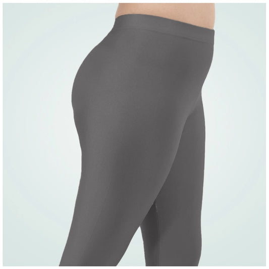 Indoraa Women's Cotton Blended Solid Shimmer Ankle leggings (Dark Gray)