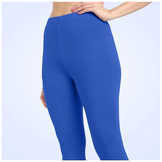Indoraa Women's Cotton Blended Solid Ankle legging (Royal Blue)