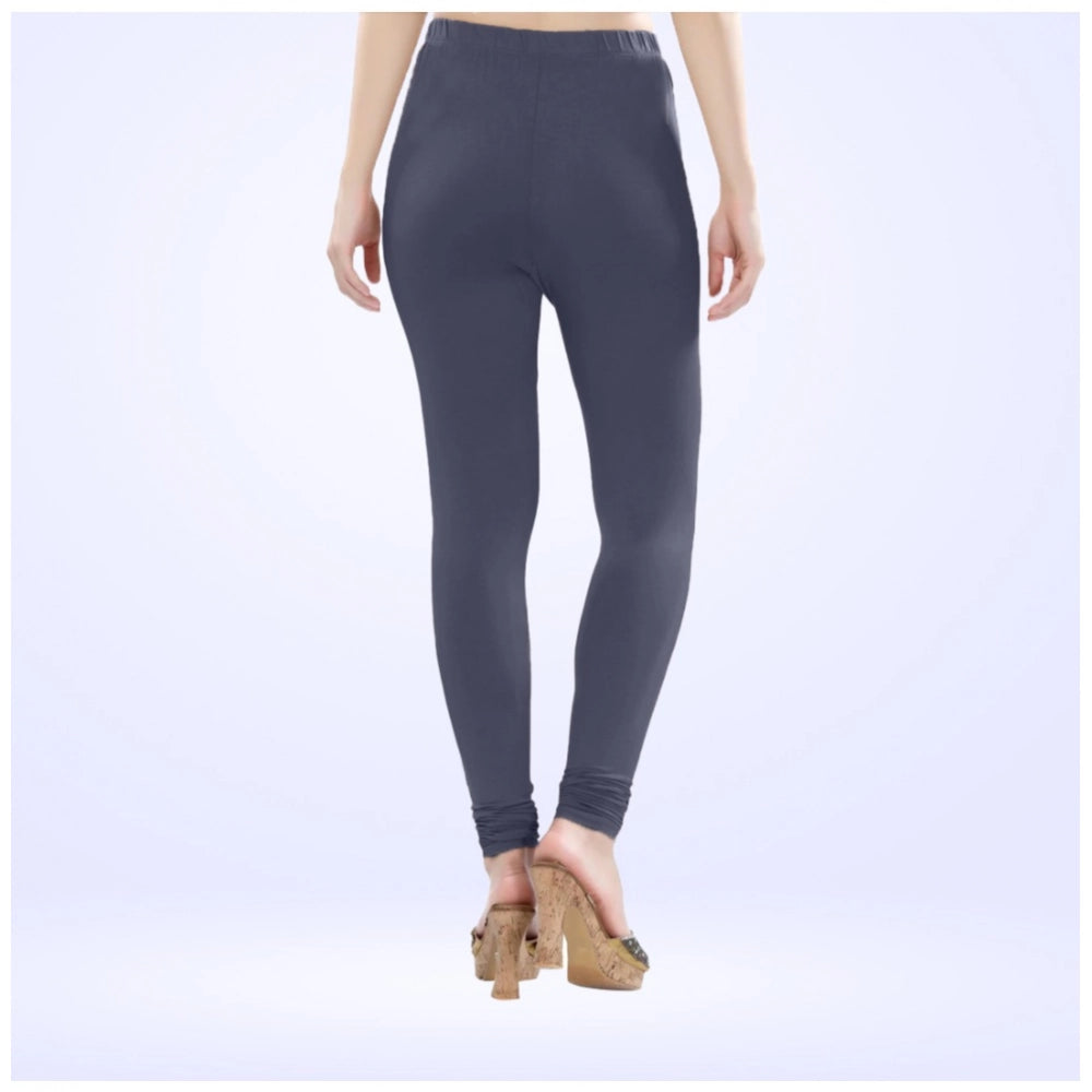 Indoraa Women's Cotton Blended Solid Churidar leggings (Navy)
