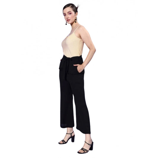 Indoraa Women's Polyester Embellished Sleeveless Jumpsuit (Gold - Black)